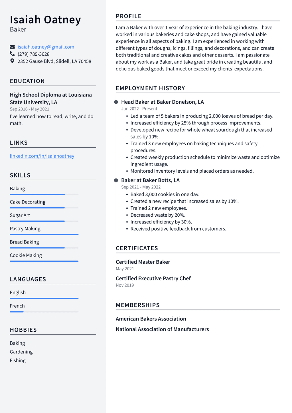 Pastry Chef Resume Example and Writing Guide - ResumeLawyer