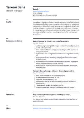 Baker Resume Example and Writing - Bakery Manager Resume Example FoQY1 320w 