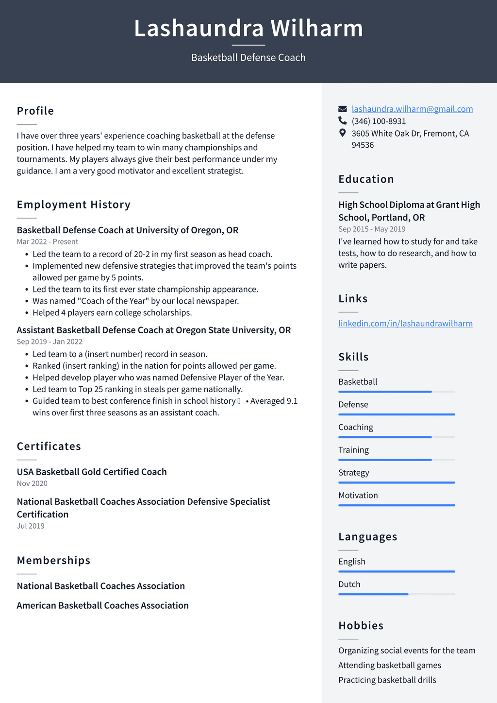 Basketball Coach Resume Example - Basketball Defense Coach Resume Example 1b9qo 1024w 