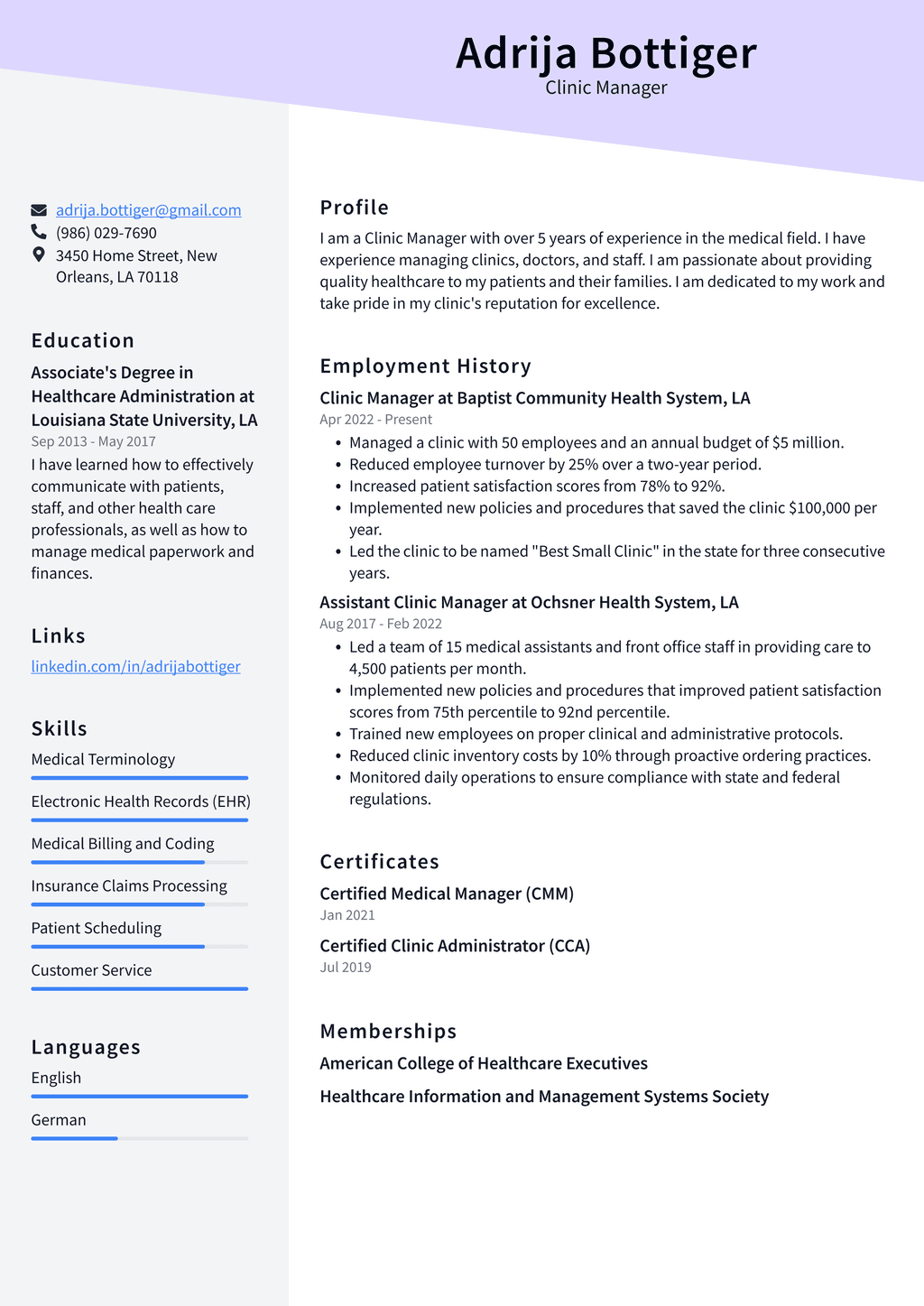 Clinic Coordinator Resume Example and Writing Guide - ResumeLawyer