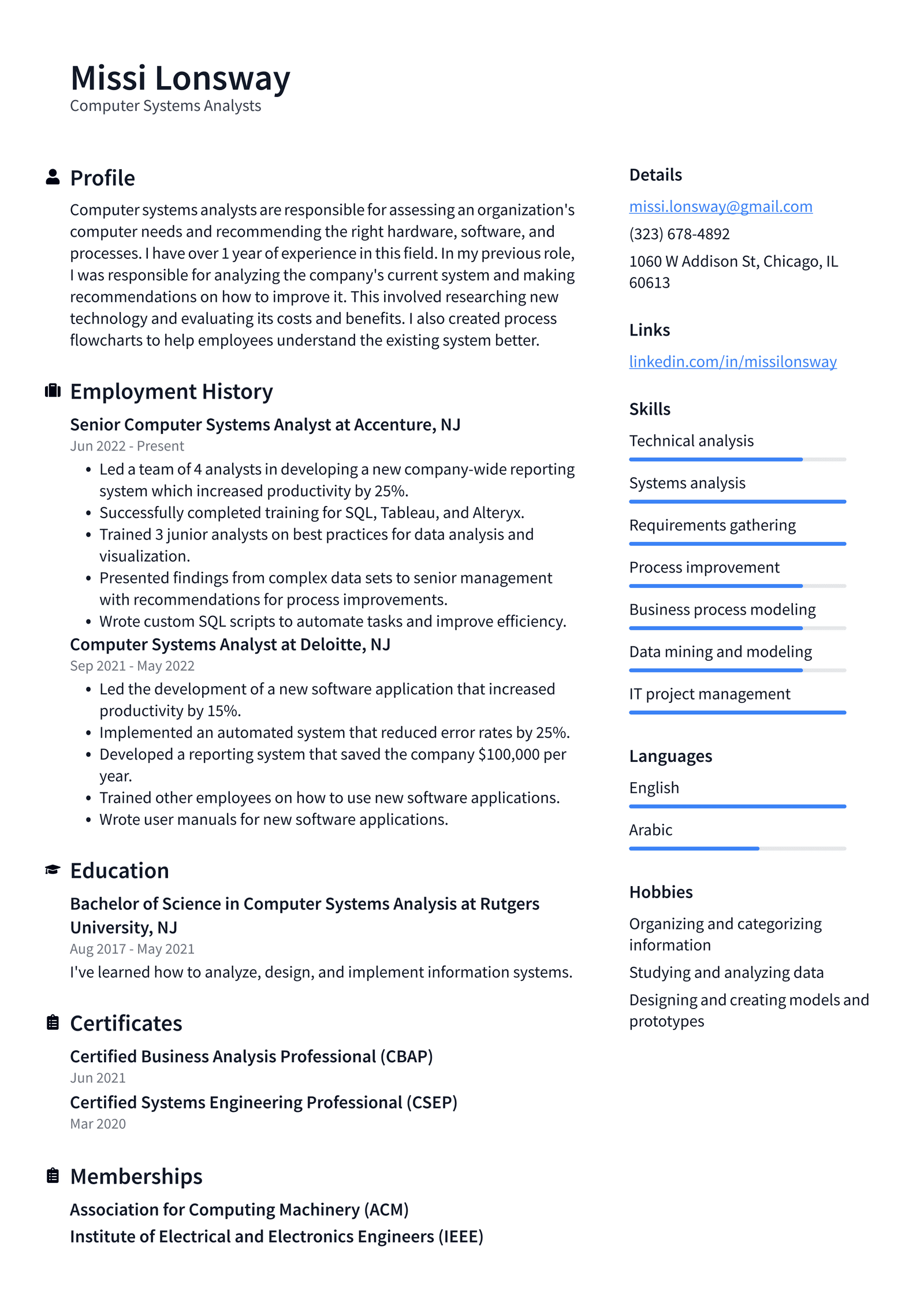 Computer Science Resume Example and Writing Guide - ResumeLawyer