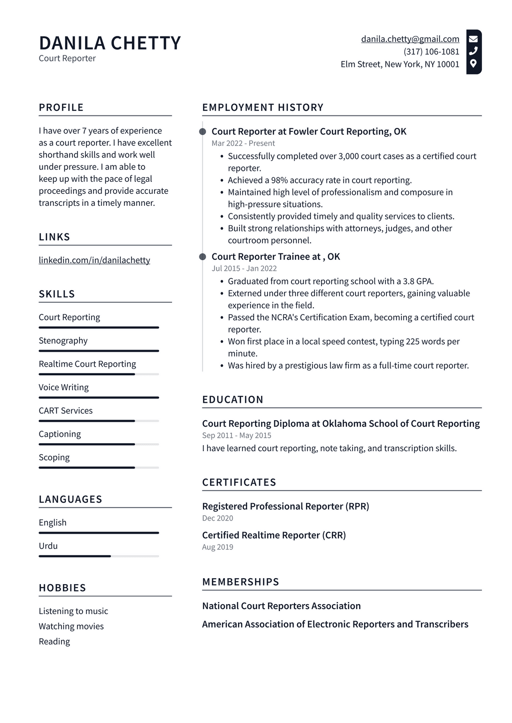 Legal Assistant Resume Example and Writing Guide - ResumeLawyer