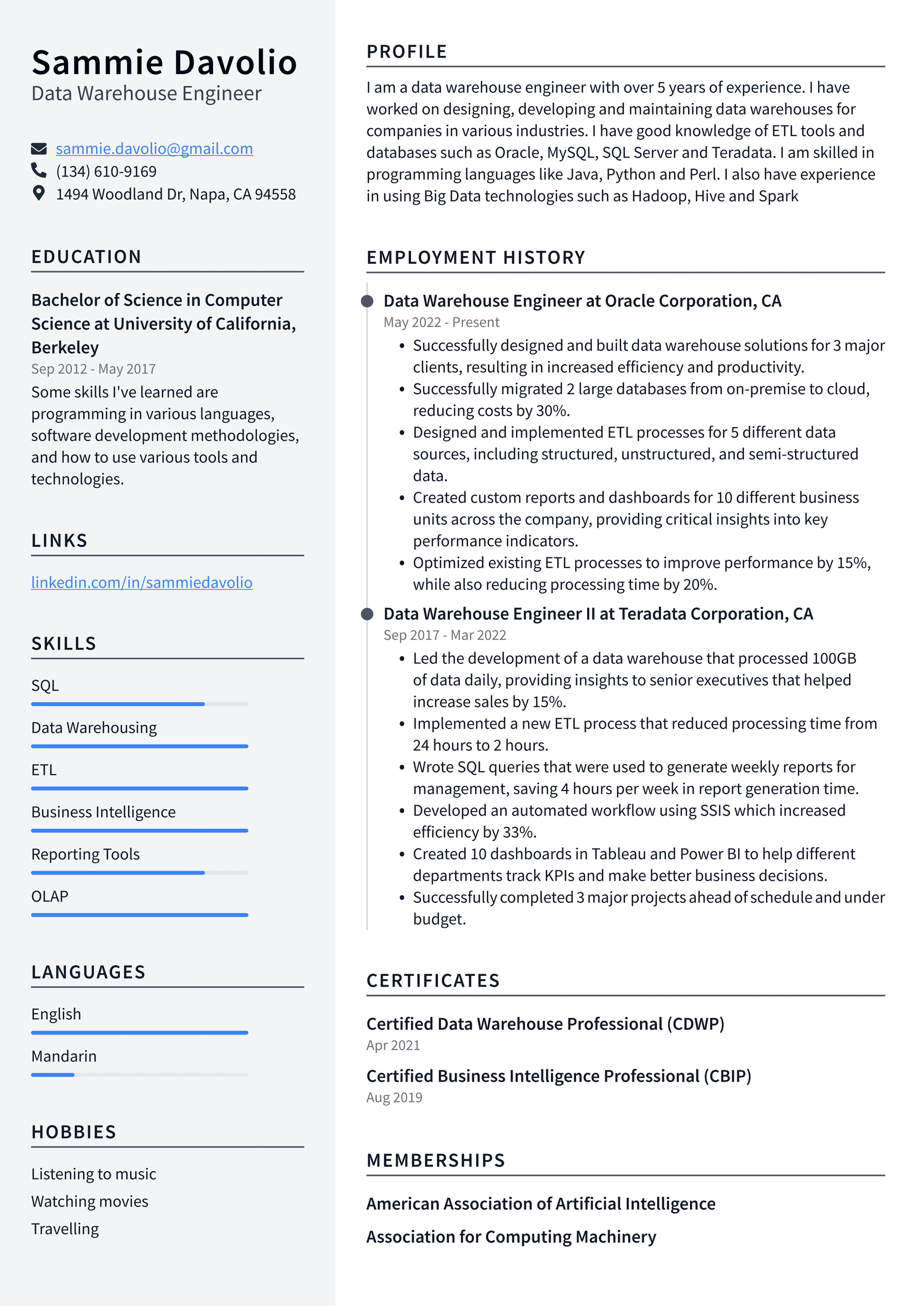 Data Engineer Resume Example and Writing Guide - ResumeLawyer