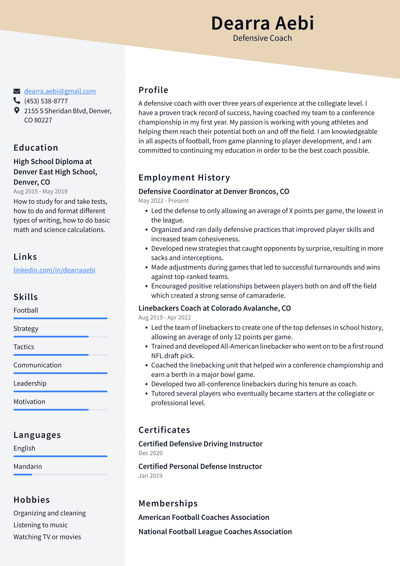 Hockey Coach Resume Example and Writing Guide ResumeLawyer