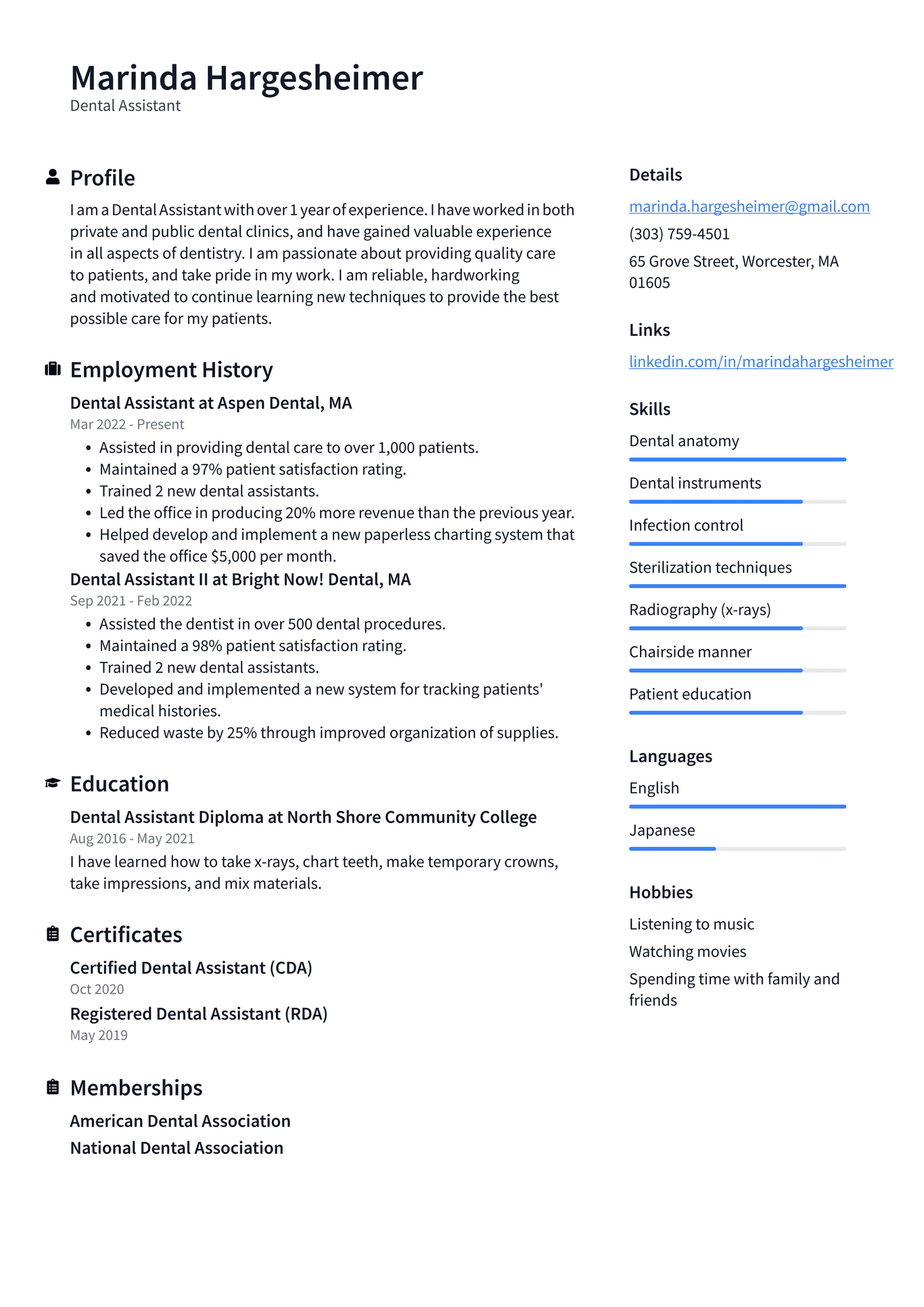 Endodontist Resume Example And Writing Guide ResumeLawyer