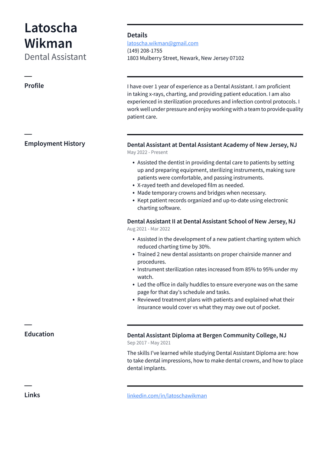 Dental Hygienist Resume Example and Writing Guide ResumeLawyer