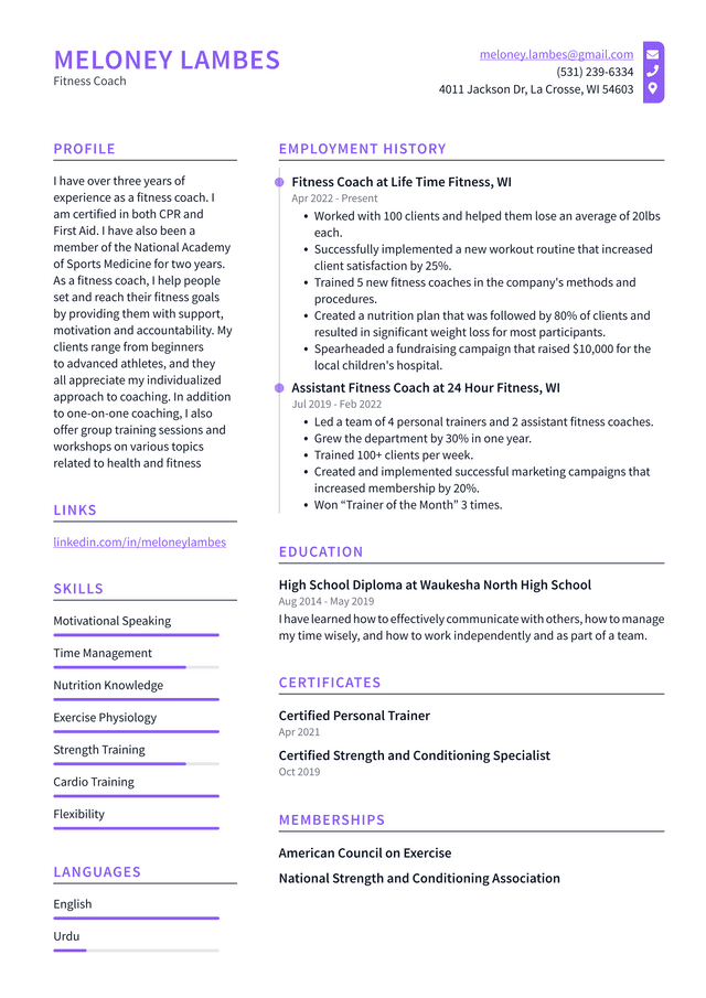 Soccer Coach Resume Example and Writing Guide - ResumeLawyer