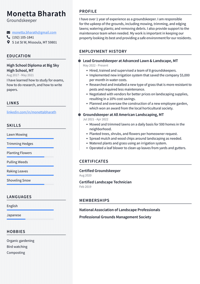 Janitor Resume Example and Writing Guide - ResumeLawyer