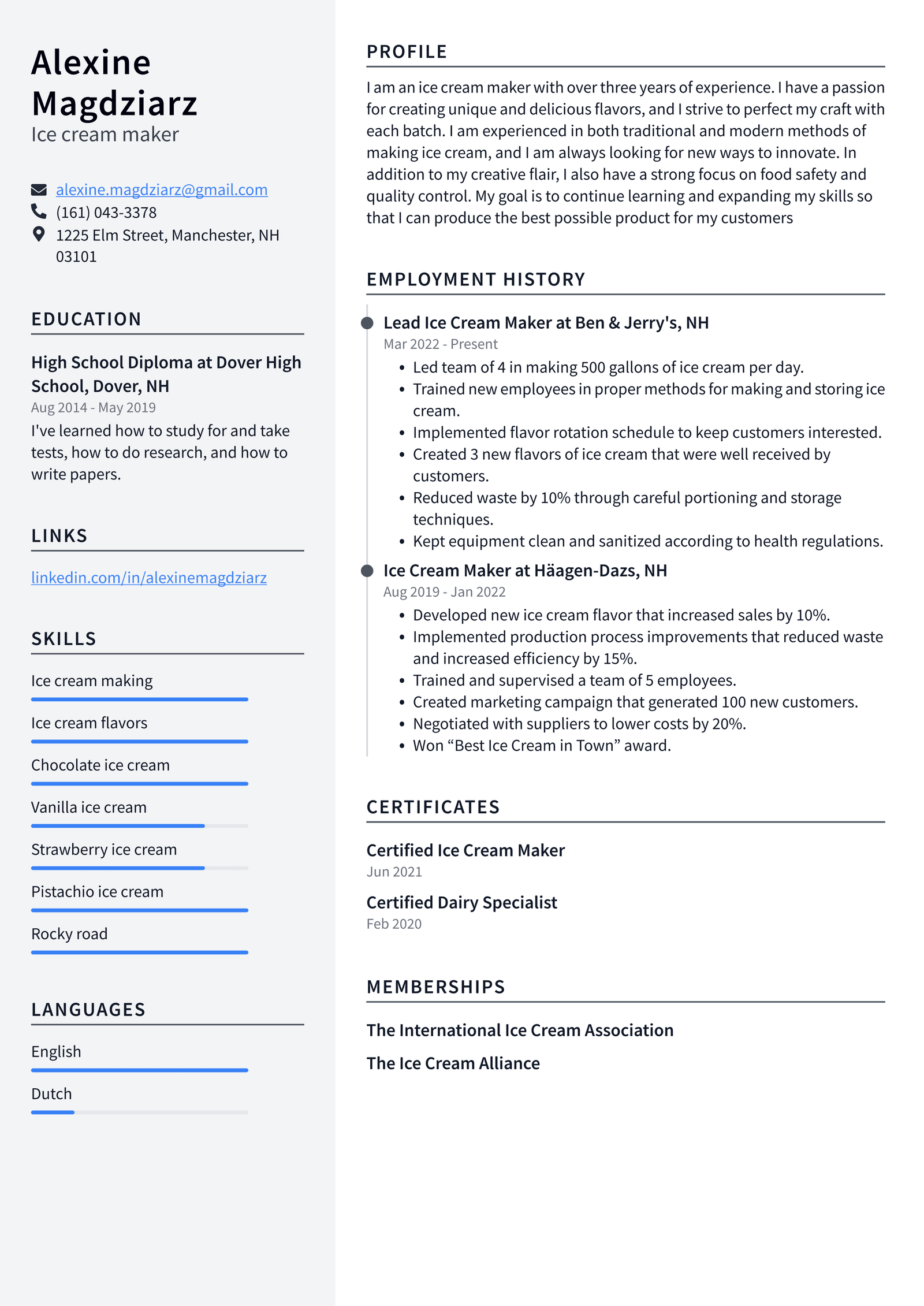 Pastry Chef Resume Example and Writing Guide - ResumeLawyer