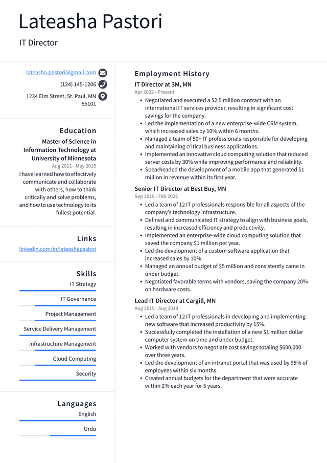 It Specialist Resume Example And Writing Guide Resumelawyer 8767