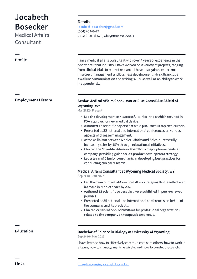 Medical Science Liaison Resume - Medical Affairs Consultant Resume Example 2pKva 640w 