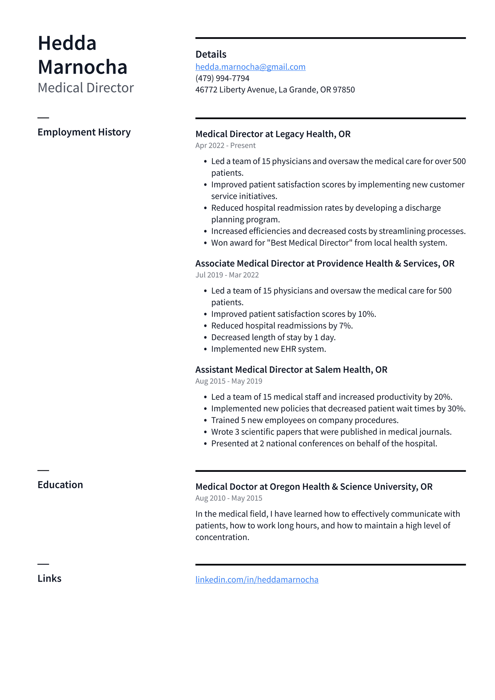 Medical Office Manager Resume Example - Medical Director Resume Example 8pxaz 1600w 