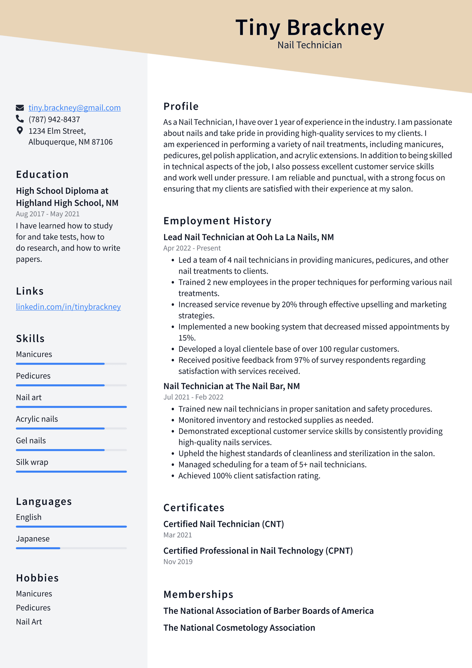 Aesthetician Resume Example and Writing Guide - ResumeLawyer