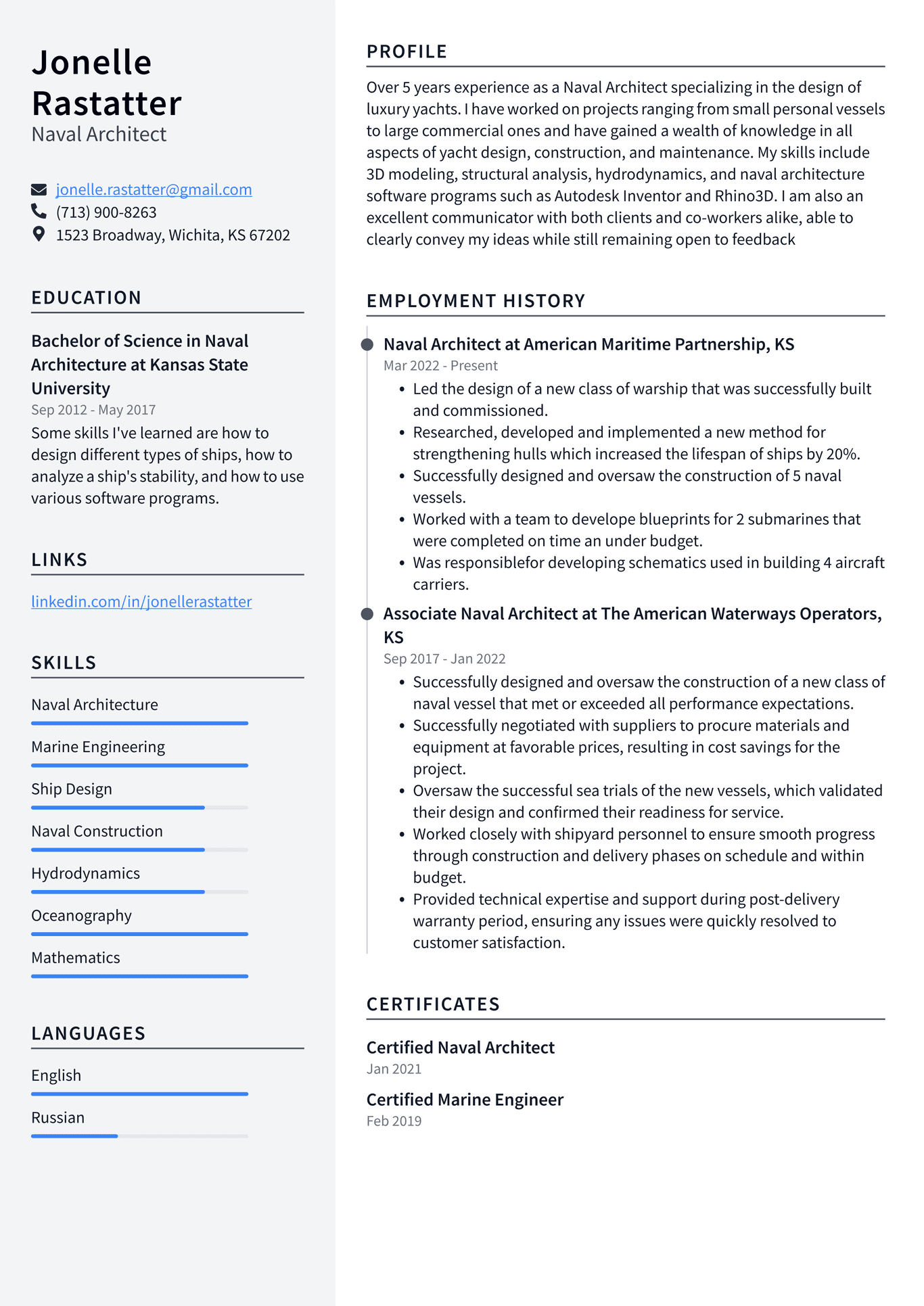 Architect Resume Example and Writing Guide - ResumeLawyer