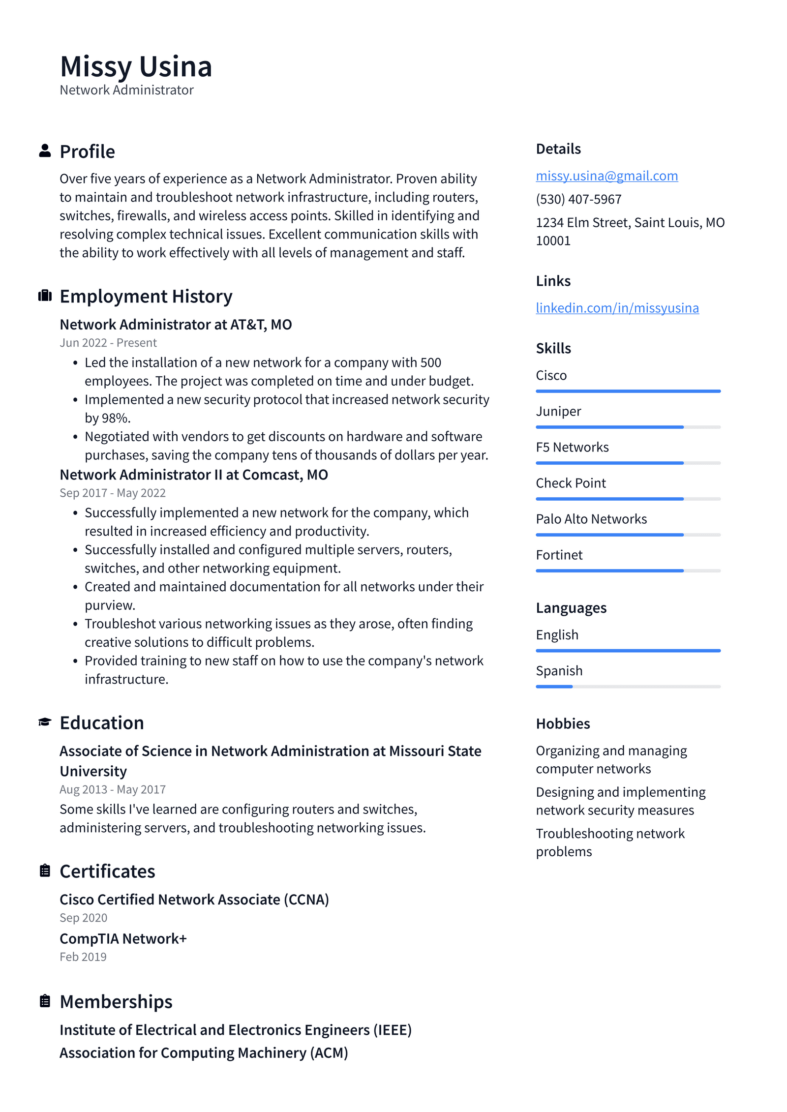 Network Engineer Resume Example - Network Administrator Resume Example CLNZC 1600w 