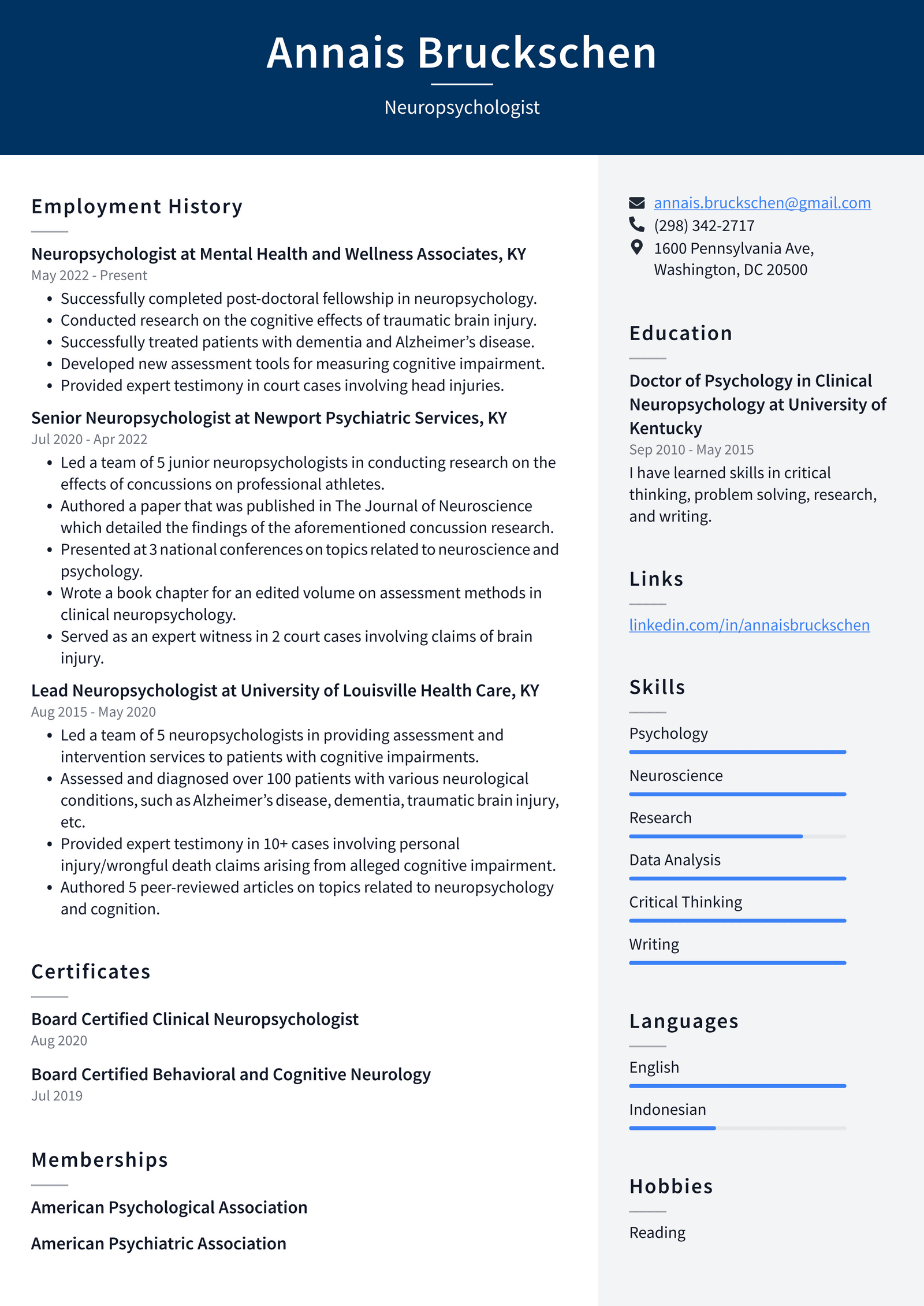 Child Psychologist Resume Example - Neuropsychologist Resume Example OqeW2 1600w