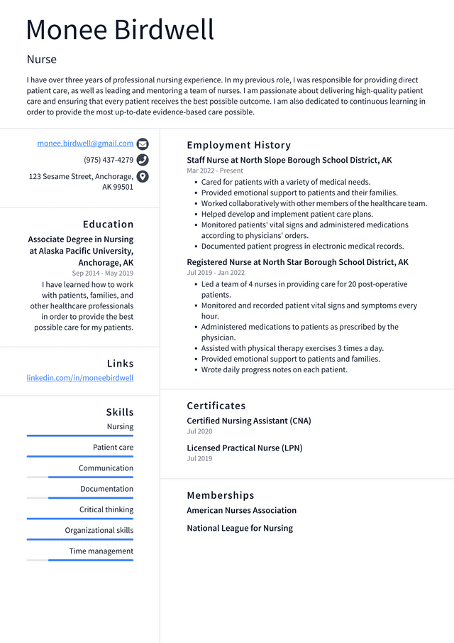 Healthcare Resume Example and Writing Guide - ResumeLawyer