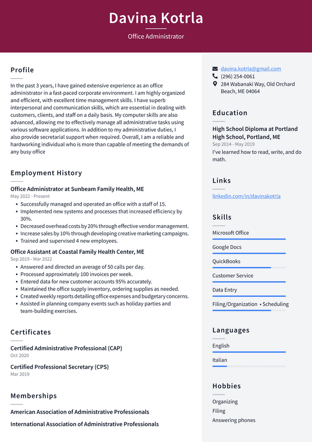 Medical Office Manager Resume Example - Office Administrator Resume Example ZJpnY 640w 