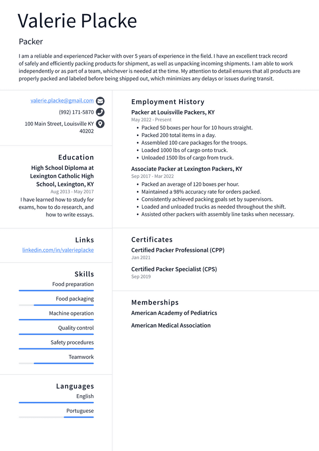 Order Filler Resume Example and - Packer Resume Example Q50Uv 640w