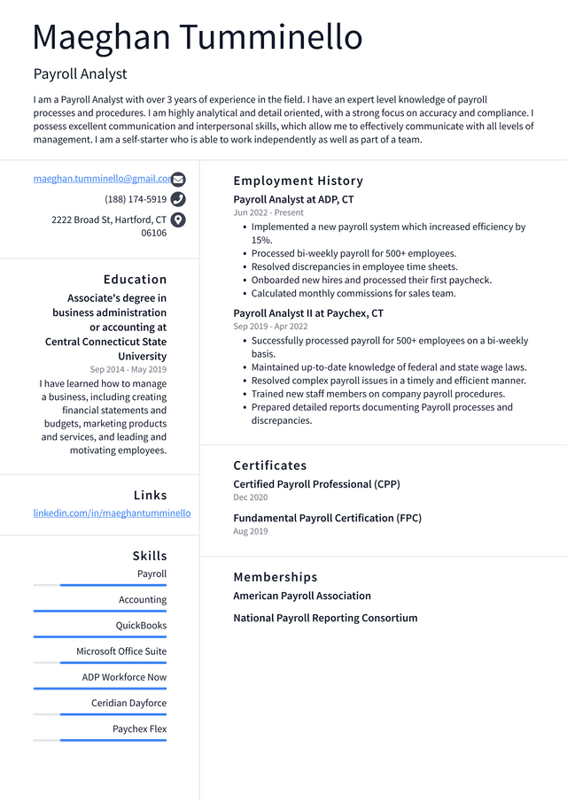 Payroll Manager Resume Example - Payroll Analyst Resume Example S2AEN 640w 