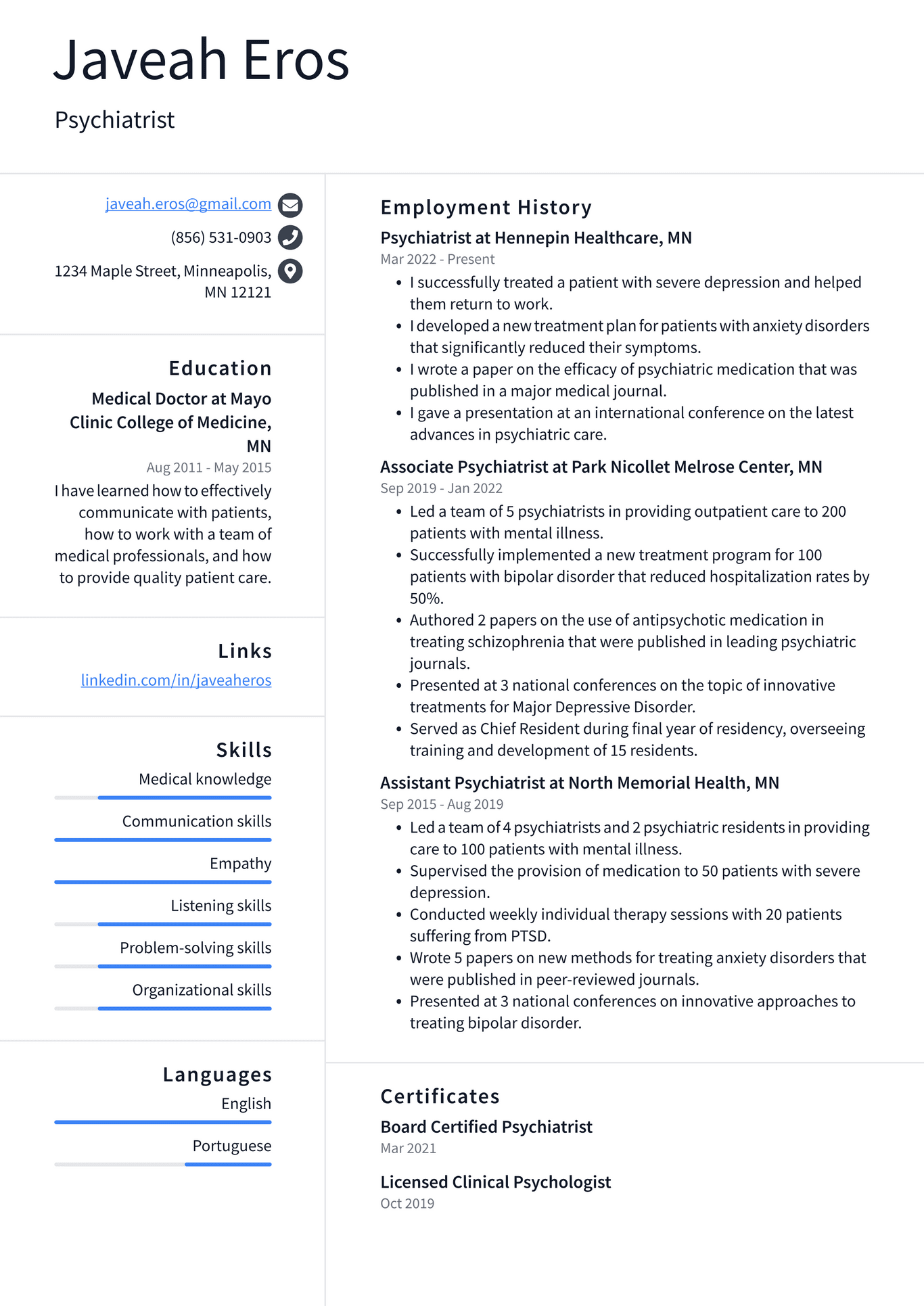 Psychotherapist Resume Example - Psychiatrist Resume Example Pbm0l 1366w 