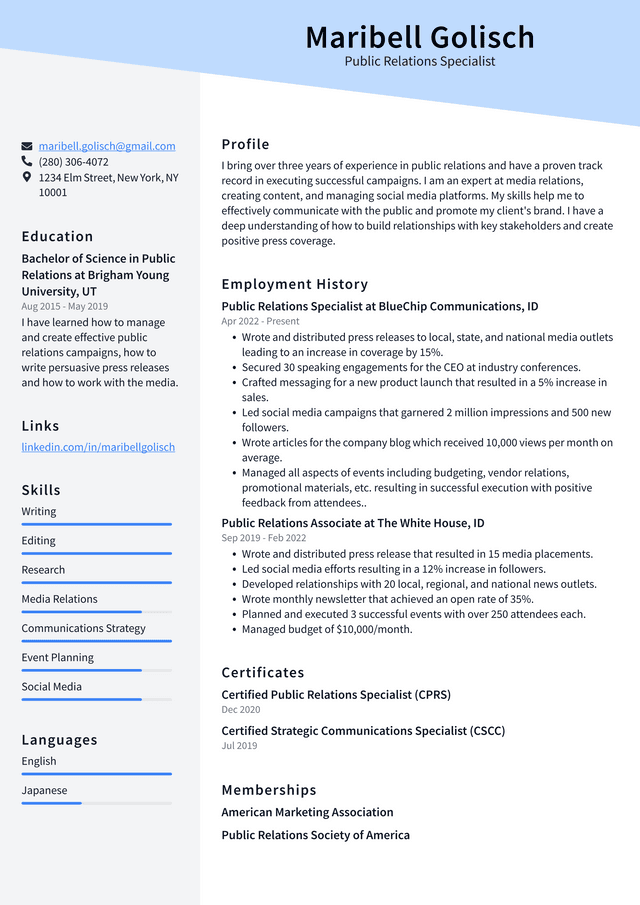Community Outreach Coordinator - Public Relations Specialist Resume Example SZxzY 640w 