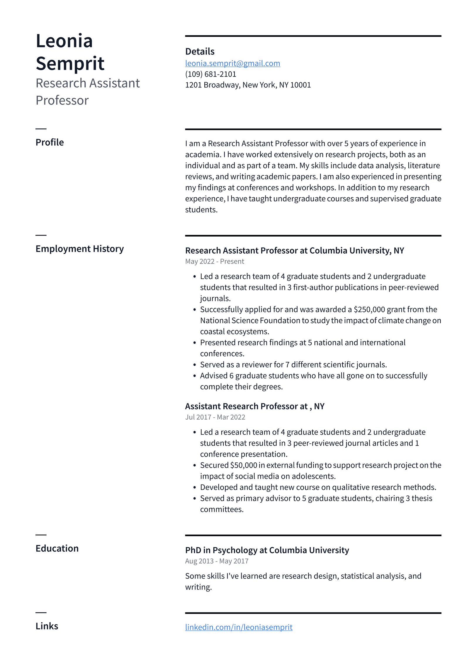 Research Assistant Resume Example And Writing Guide Resumelawyer
