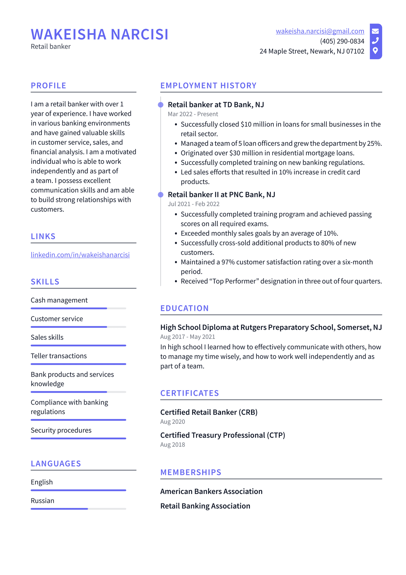 Banker Resume Example and Writing Guide - ResumeLawyer