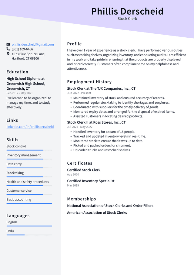 Package Handler Resume Example and Writing Guide - ResumeLawyer