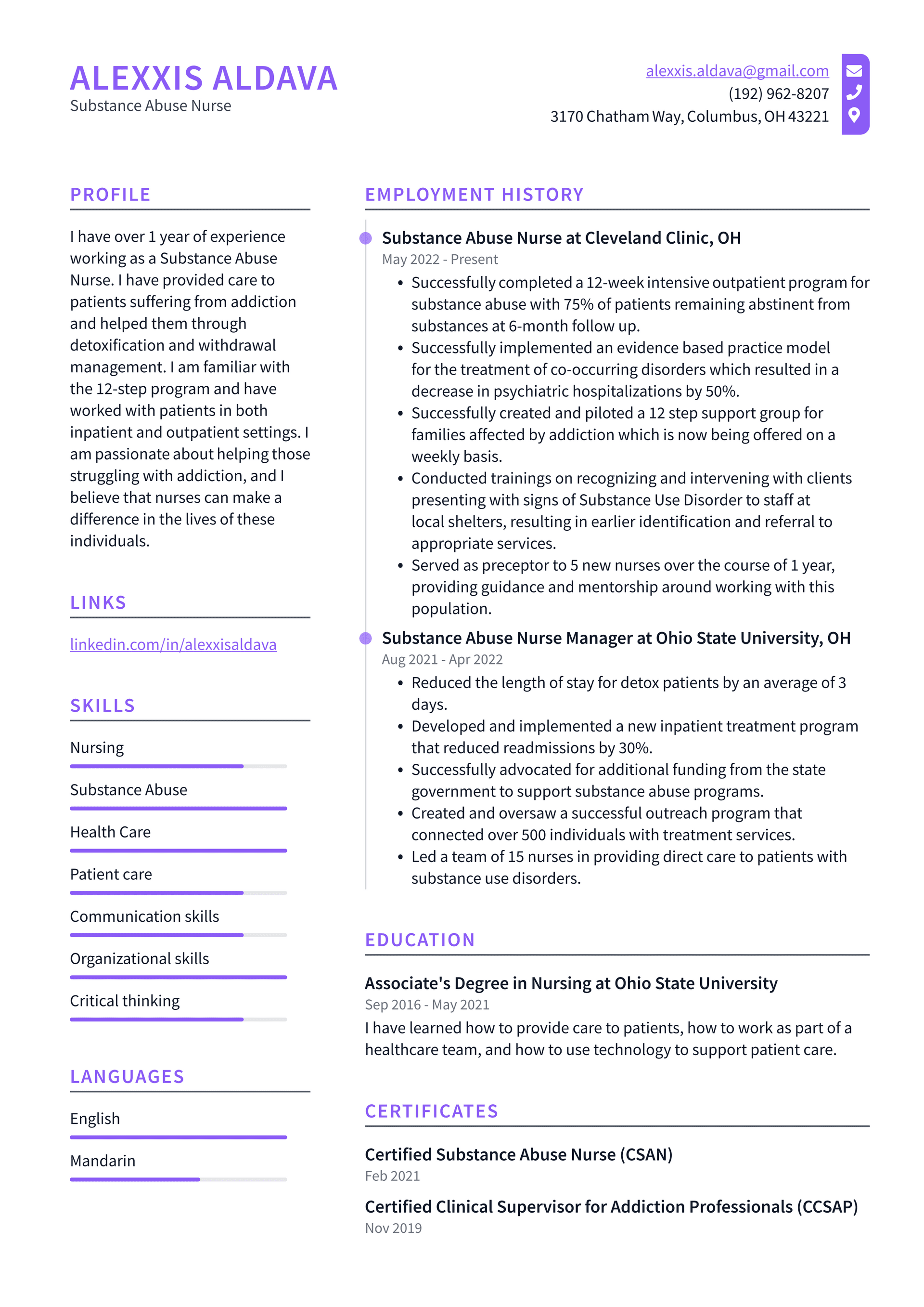 Drug and Alcohol Counselor Resume Example and Writing Guide