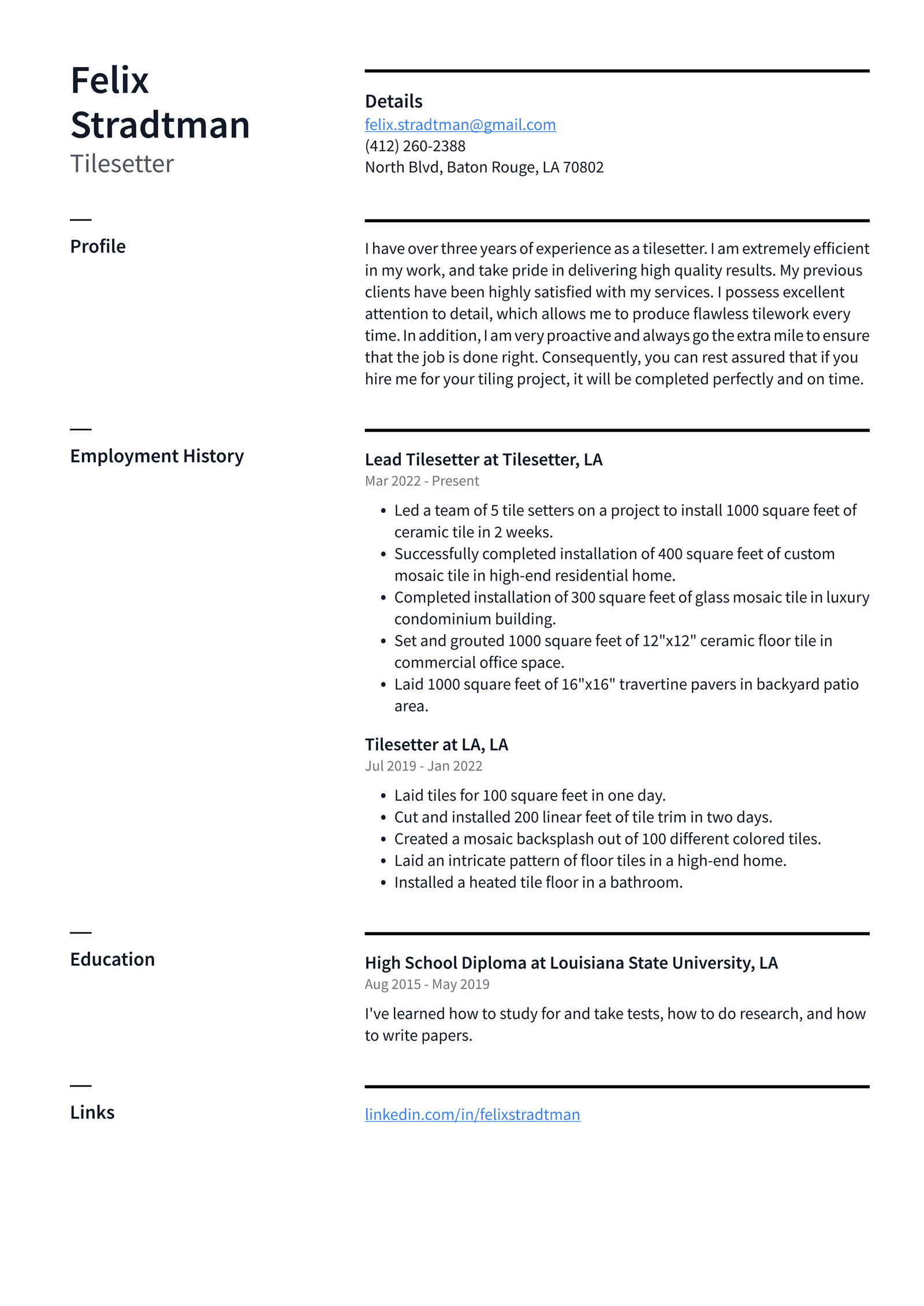 Cement Mason Resume Example and Writing Guide ResumeLawyer