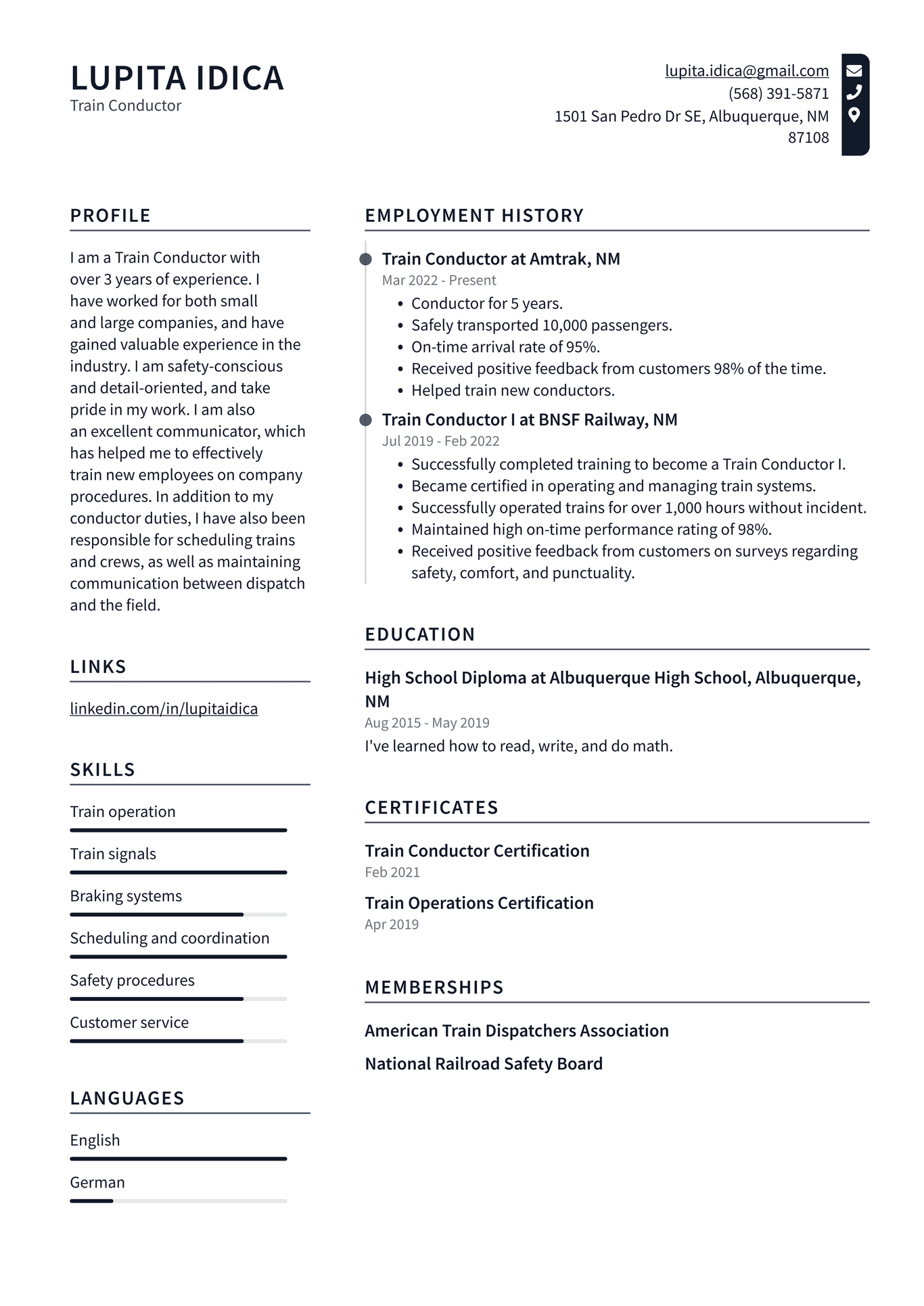Train Operator Resume Example and - Train Conductor Resume Example PX2qW 1366w 