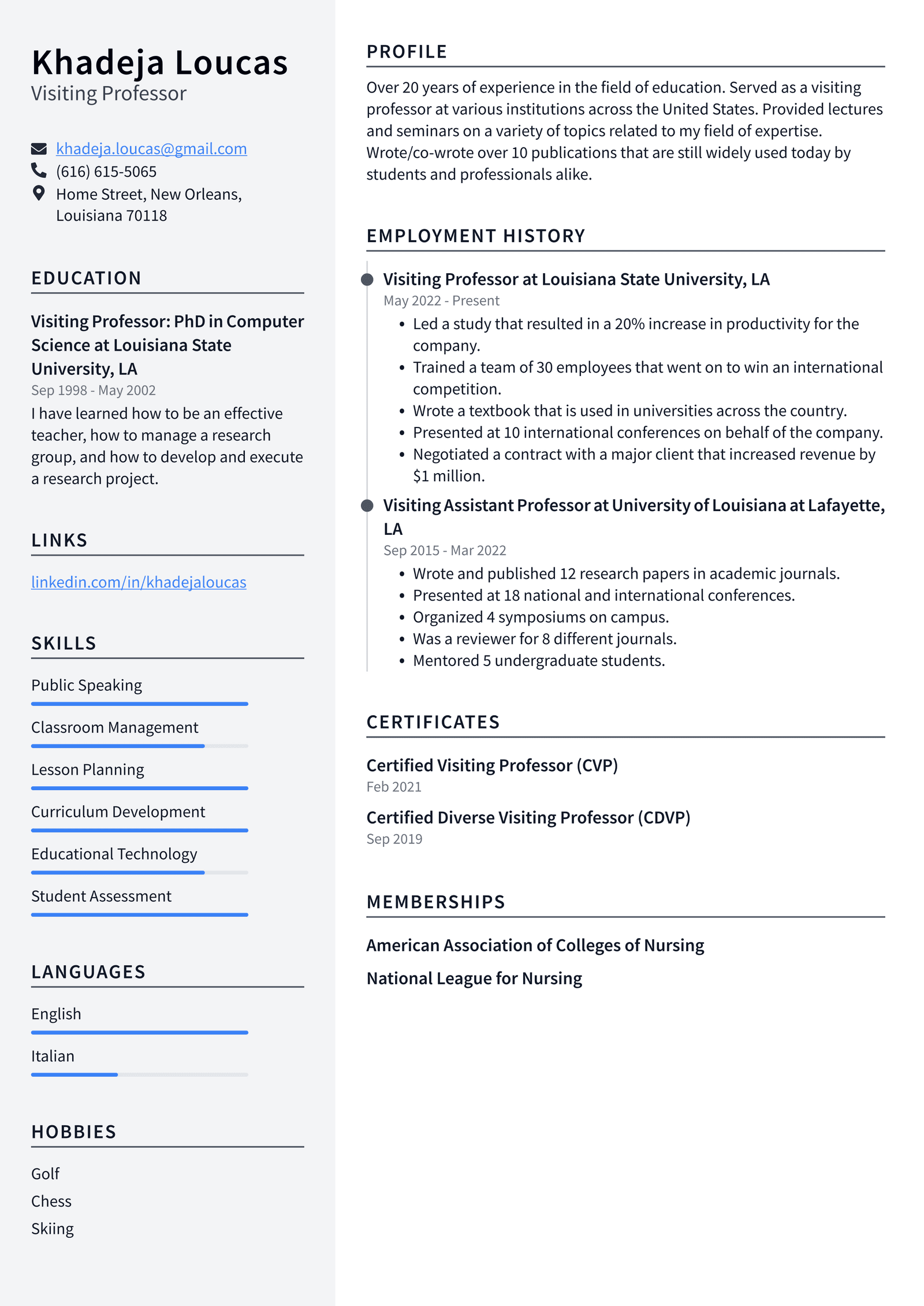 College Professor Resume Example - Visiting Professor Resume Example CGpod 1600w 