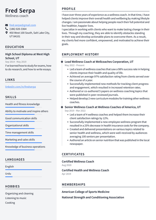 Health Educator Resume Example and Writing Guide - ResumeLawyer